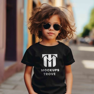 Gildan 5000B Mockup, Kids Black T-shirt Mockup, 5000B Mockup, Gildan T-shirt Mockup, Kids Mockup, Kids T-shirt Mockup, Gildan Model