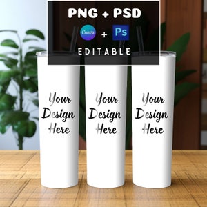 20oz Skinny Tumbler Mockup, Tumbler PNG Mockup, Tumbler Mockup Template, Tumbler PSD Mockup, Canva Tumbler Mockup, Tumbler Mockup Photoshop