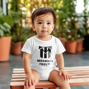 Bella Canvas 3001B Baby Mockup, White T-Shirt Mockup, Bella Canvas Baby, 3001B Mockup, Kids Tshirt Mockup, Blank T-Shirt, Baby Onesie Mockup