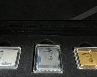 Rare Special Limited UAE Silver, Gold, Platinum Stamps