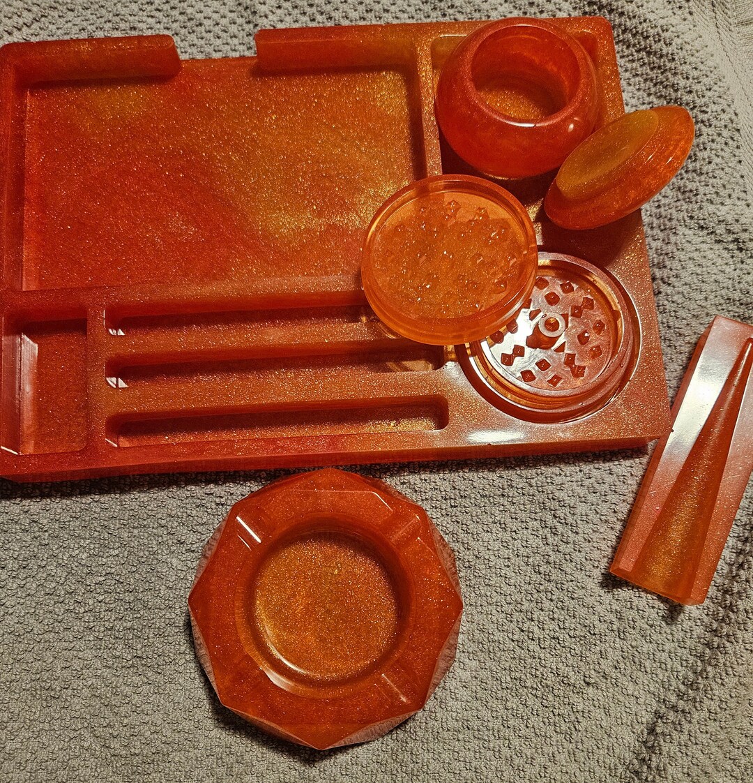 Custom Epoxy Rolling Tray & Accessories Etsy