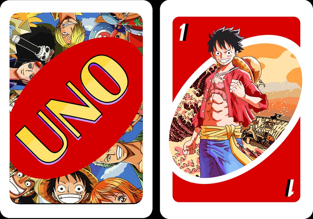 One Piece Uno Cards One Piece Anime Uno Cards Unitards One Etsy
