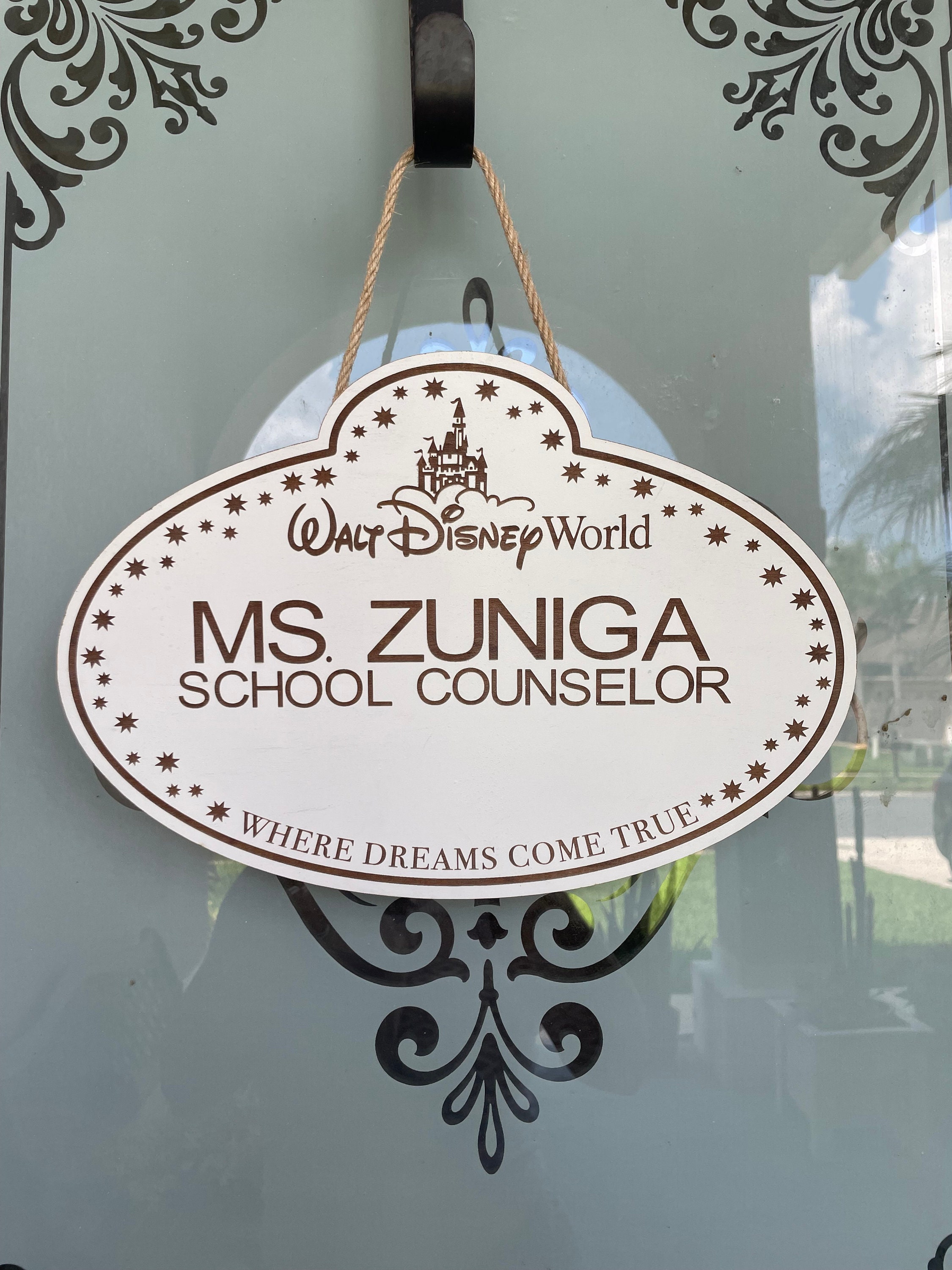 Personalized Disney Name Badge Sign – Custom Engraved Wall or Door ...