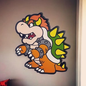 Bowser - Expositor de madera de Mario Bros