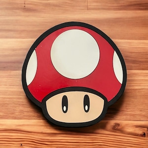 Mushroom - Mario Bros Wooden Display