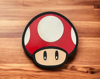 Mushroom - Mario Bros Wooden Display
