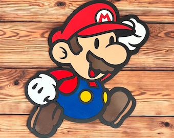 Mini Mario - Wooden Display