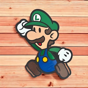 Mini Luigi - Wooden Display
