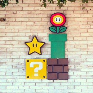 Customizable Mario Bros. Wooden Display