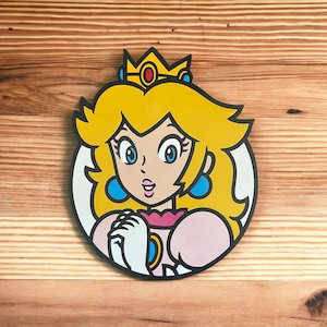 Princess Peach Wooden Display