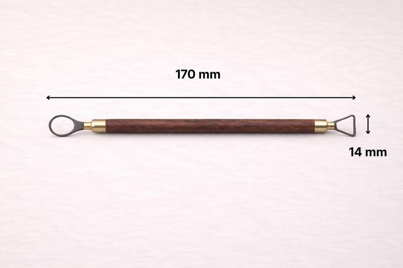 Doppelendiges Keramik-Trimmwerkzeug, Wolframcarbid-Keramik-Ton-Werkzeug, Holzgriff Bild 5