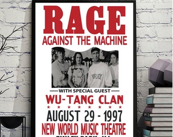 Rage Against the Machine Poster, Rage Against the Machine Poster, Album Cover Poster, Tracklist Poster