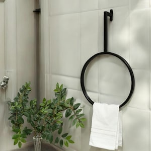 Metal Round Towel Rack, Kitchen Towel Holder, Wall Mounted Towel Holder, Decorative And Aesthetic Bathroom Organizer, New Home Gift