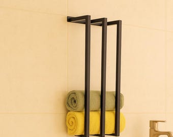Metal Wall Mounted Towel Rack, Bathroom Organizer, Housewarming Gift