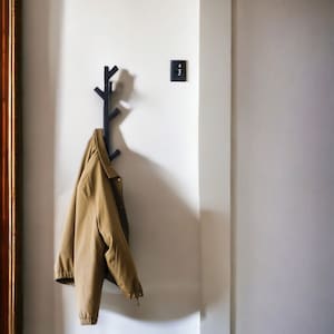 Minimalist Metal Wall Mounted Coat Rack, Modern Boho Hanger