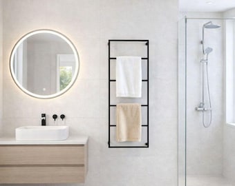 Modern Wall Mounted Towel Rack, Ladder Towel Holder for Contemporary Bathrooms