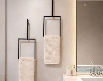 Modern Towel Holder Wall Mounted, Minimalist Bathroom Towel Rack