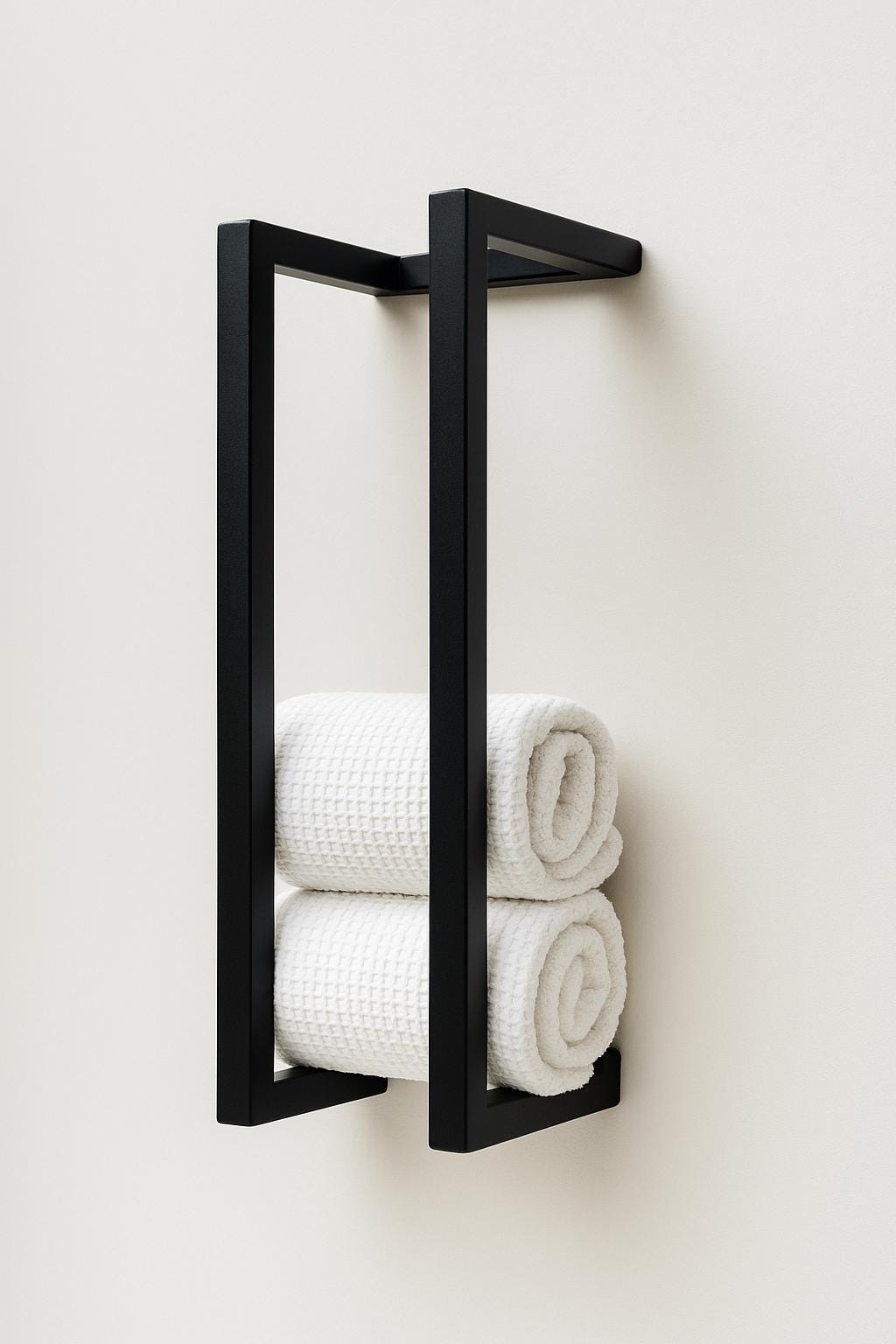Minimalist Wall Mounted Towel Rack, Modern Metal Bathroom Storage for ...
