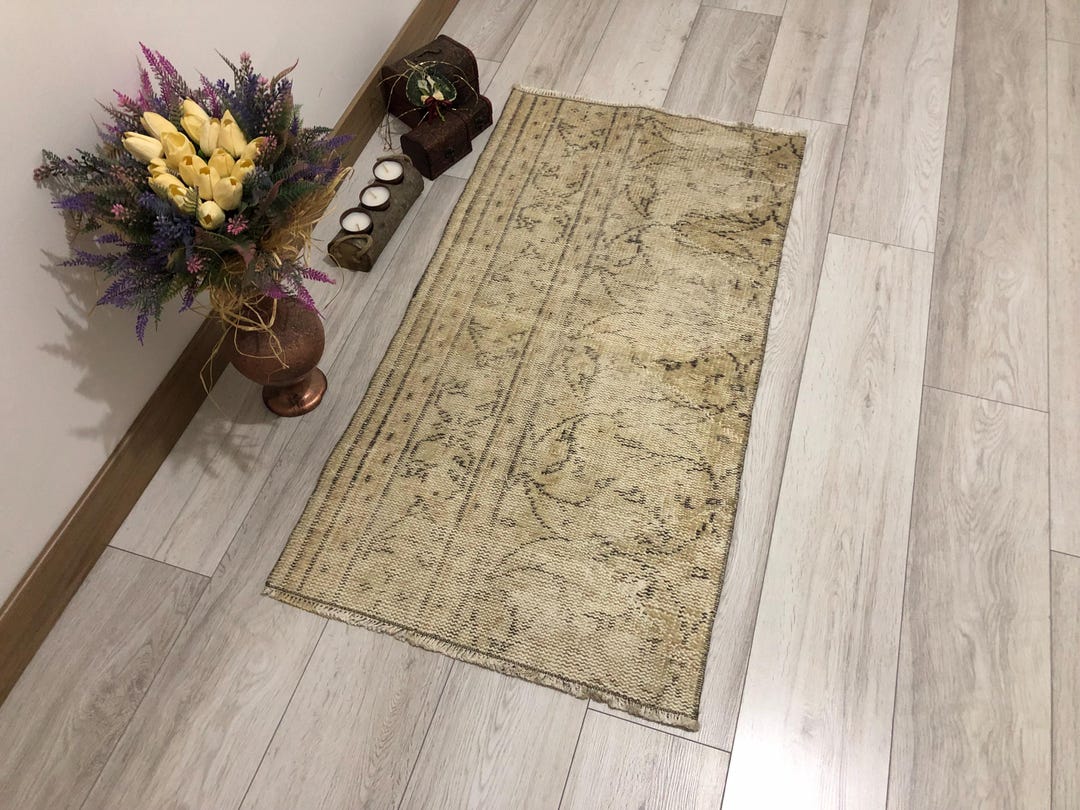 Wool Entry Rug Vintage Turkish Doormat Rug: Small Wool Entry Rug (2x4 Ft) - Etsy