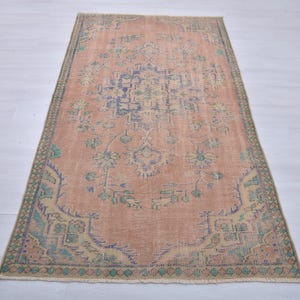 4x7 Oushak Rug,Rug,Rug For Bedroom,4x7 Area Rug,Turkish Rug,4x7 Vintage Rug,Living Room Rug,4x7 Rug,Handmade Rug,Boho Rug,Wool Rug,Soft Rug