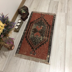 2x3,Vintage Rug,Door Mat Oushak,2x3 Handmade Rug,2x3 Mini Rug,Door Mat Rug,Rug 2x3,2x3 Small Rug,2x3 Door Mat Vintage,Door Mat Turkish,