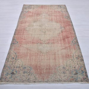 4x8,Rug,Area Rug,Vintage Rug,4x8 Rug,Turkish Rug 4x8,Oushak Area Rug,Handmade Rug,Neutral Rug,4x8 Soft Rug,4x8 Anatolian Rug,4x8 Vintage Rug