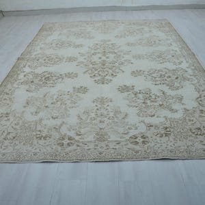 7x11,Oversize Turkish Rug,Area Rug,Large Turkish Rug,7x11 Area Rug,Rug,Anatolian Rug,Handmade Rug,Living Room Rug,Antique Rug,Beige,Brown