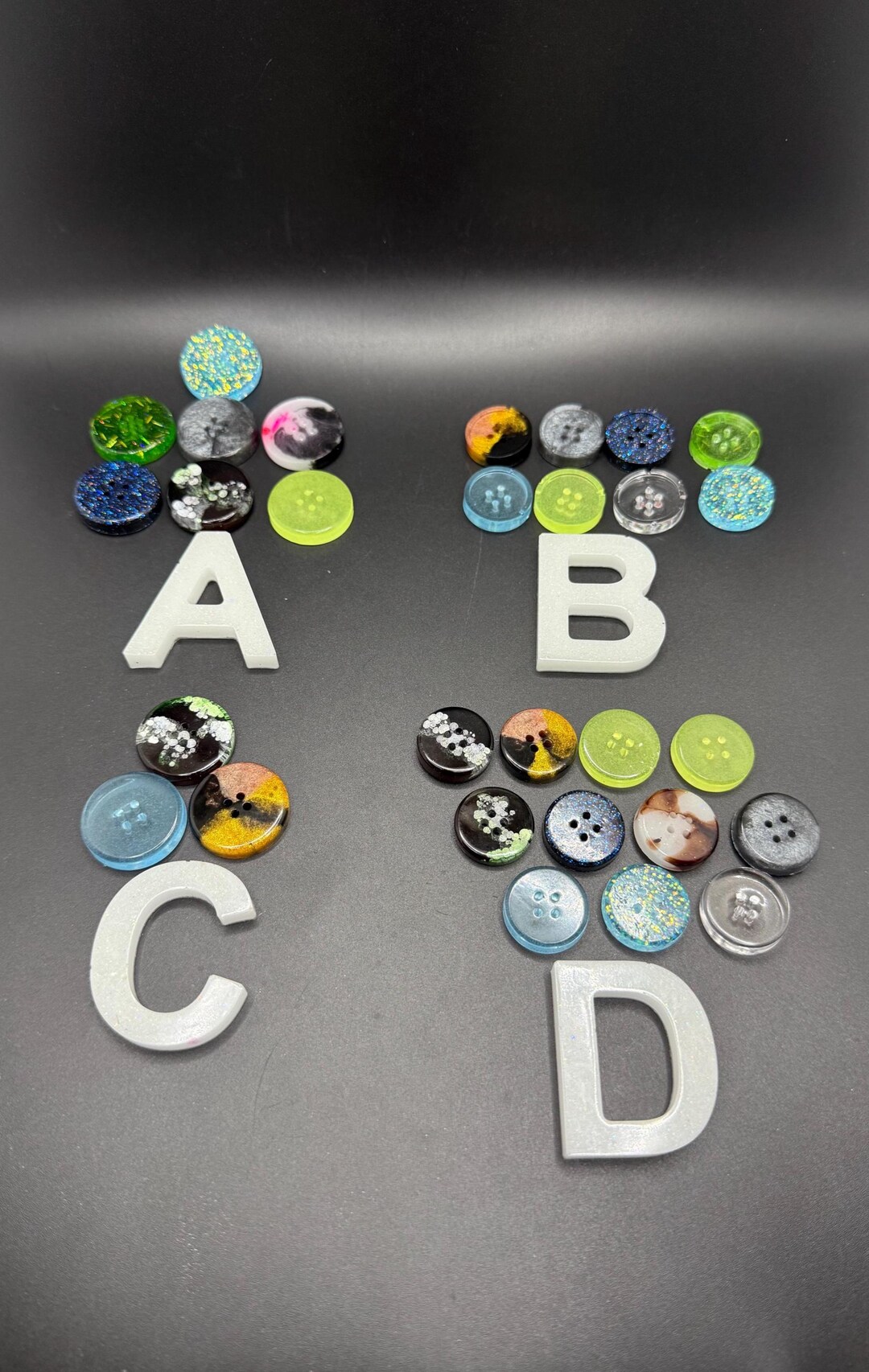 Resin Made Various Colorful Buttons for Crafts/sewing, Unique Handmade ...