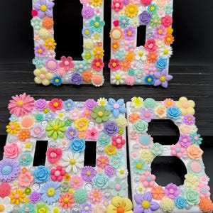 Flower Filled Switch Plate Covers, Colorful Blossom Filled Light Switch Plate Covers, Colorful Flower Filled Outlet Switch Plate Cover