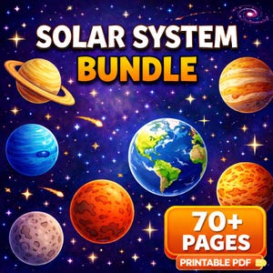 Solar System Mega Bundle for Kids | Space Science Worksheets & Activities | Ages 4–8