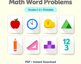 Math Word Problems Grade 2 | No Prep Practice with Answer Key | Printable PDF