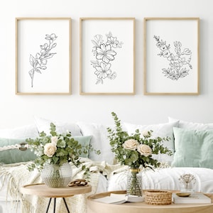 Flowers, butterflies, & Leaves Svg, Floral SVG Bundle, Minimalist Flower Bouquet, Botanical SVG, Floral, Wildflowers art illustration, Art