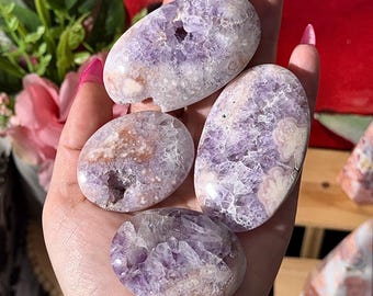 Pink Amethyst Palm Stones (you choose)