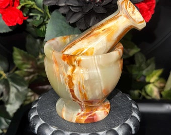 Green Onyx Mortar and Pestle