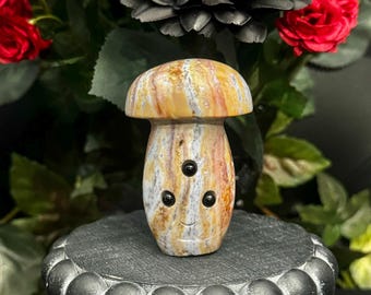 Polychrome Jasper Three Eyed Mushroom Hedgie