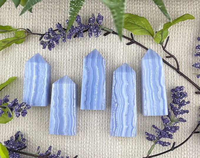 Blue Lace Agate Tower