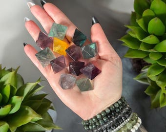 Octahedron Fluorite 3D Rhombus