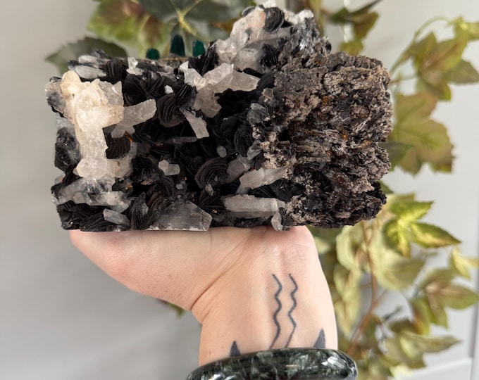 3.8LB Specularite Specimen Hematite Rosettes formation with Quartz from Inner Mongolia