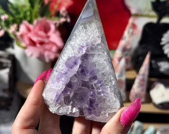 Brazilian Amethyst Diamond Tower