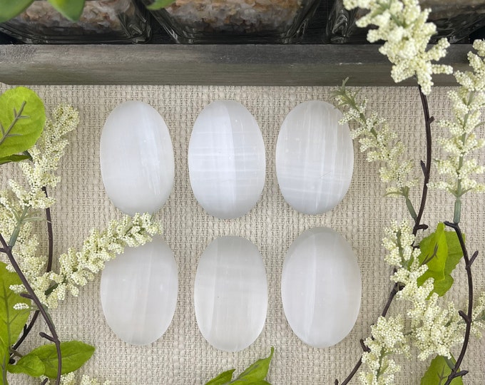 Satin Spar Selenite Palmstone