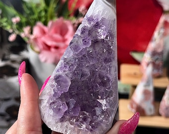 Brazilian Amethyst Diamond Tower