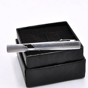 Große Silber Krawattenklammer - Vintage Krawattennadel Krawattenklammer