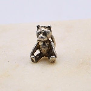 Vintage Sterling Silver Teddy Bear Charm Pendant