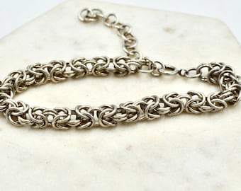 Sterling Silver Byzantine Chain Bracelet