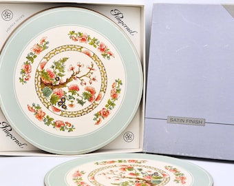 Pimpernel Indian Tree Boxed Round Placemats - Vintage Cork Backed Placemats