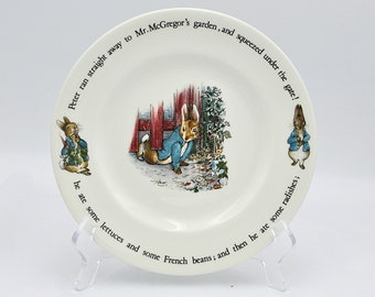 Vintage Wedgwood Peter Rabbit Plate - Beatrix Potter Made In England