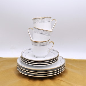 Winterling Bavaria Germany Trios x3 With Extra Saucer and Plate (11pcs set) 1950&#39;s