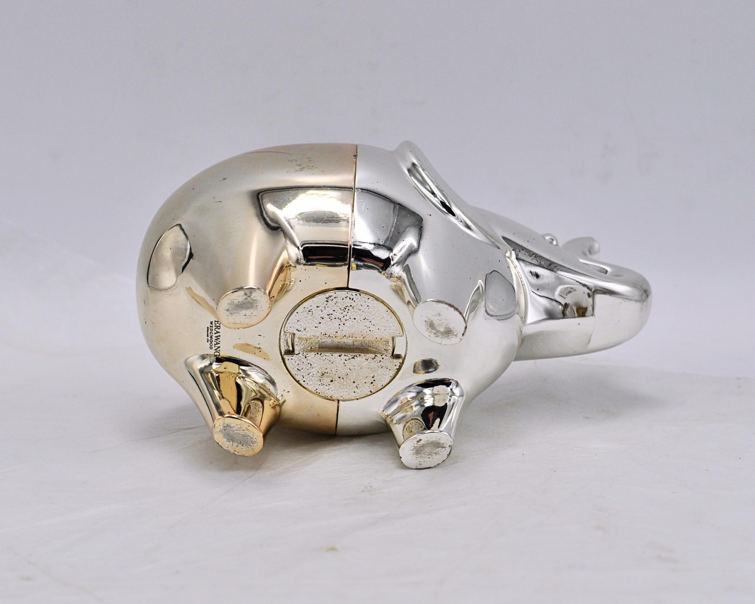 Wedgwood Vera Wang Silverplated Elephant Piggy Bank - Two-tone