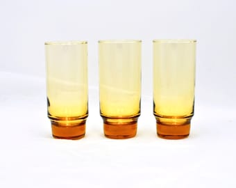 ヴィンテージ アンバーハニー ゴールド タンブラー ハイボールグラス