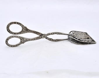 Vintage zilveren caketang: Duits sierlijk servies 800 zilver